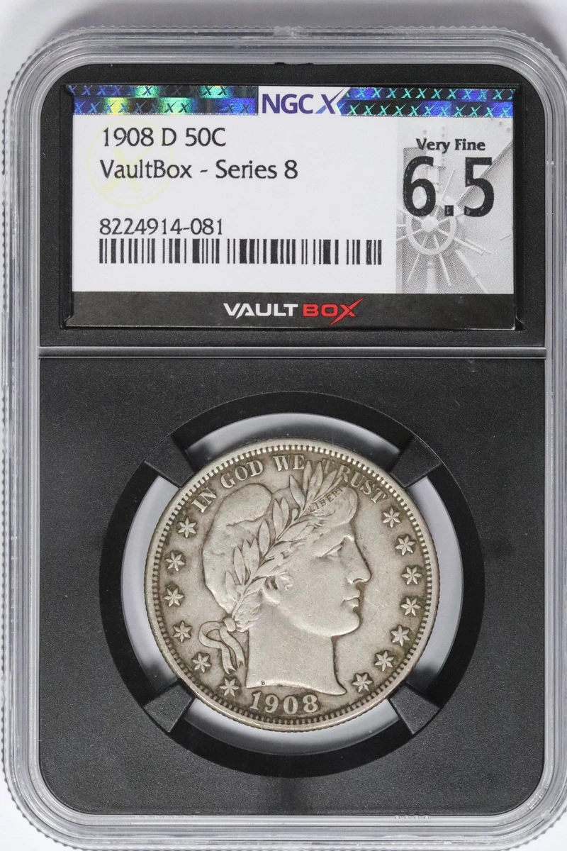 NGC 1908 Year Barber Half Dollars (1892-1915) for sale | eBay