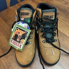 Kodiak Steel Toe Work Boots Women s 7W Tan Leather CSA Certified NWT Safety