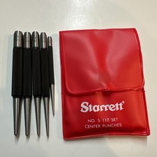 Starrett 5 Pieces Center Punch Set S117PC 1/16" to 5/16” Dia