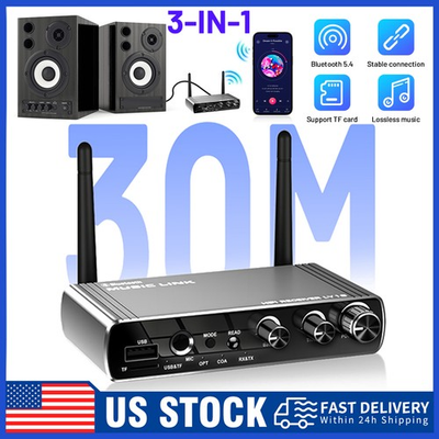 #ad Bluetooth V5.4 Transmitter Receiver Long Range For TV Home Stereo Audio Adapter $27.99