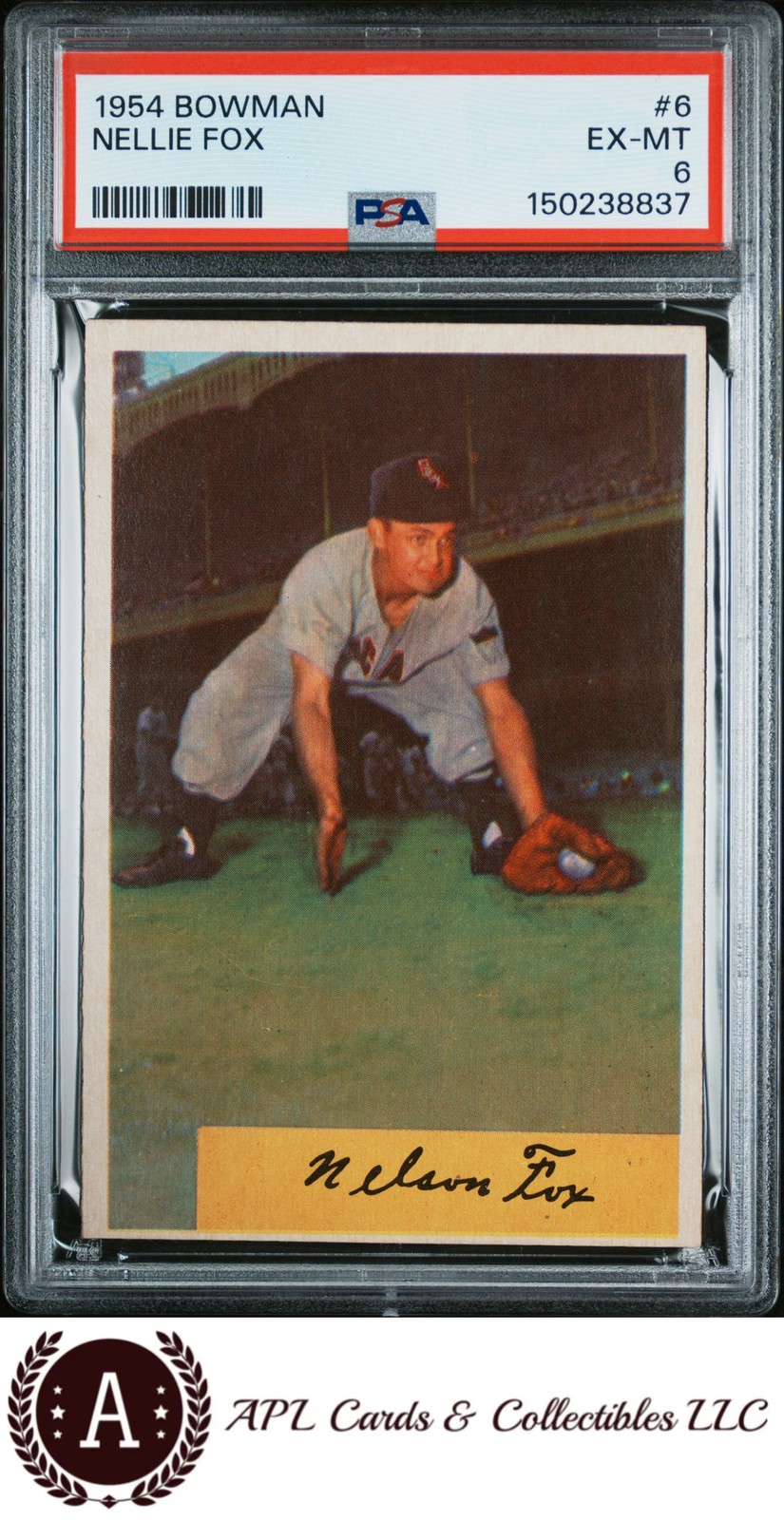 1954 Bowman #6 Nellie Fox PSA 6