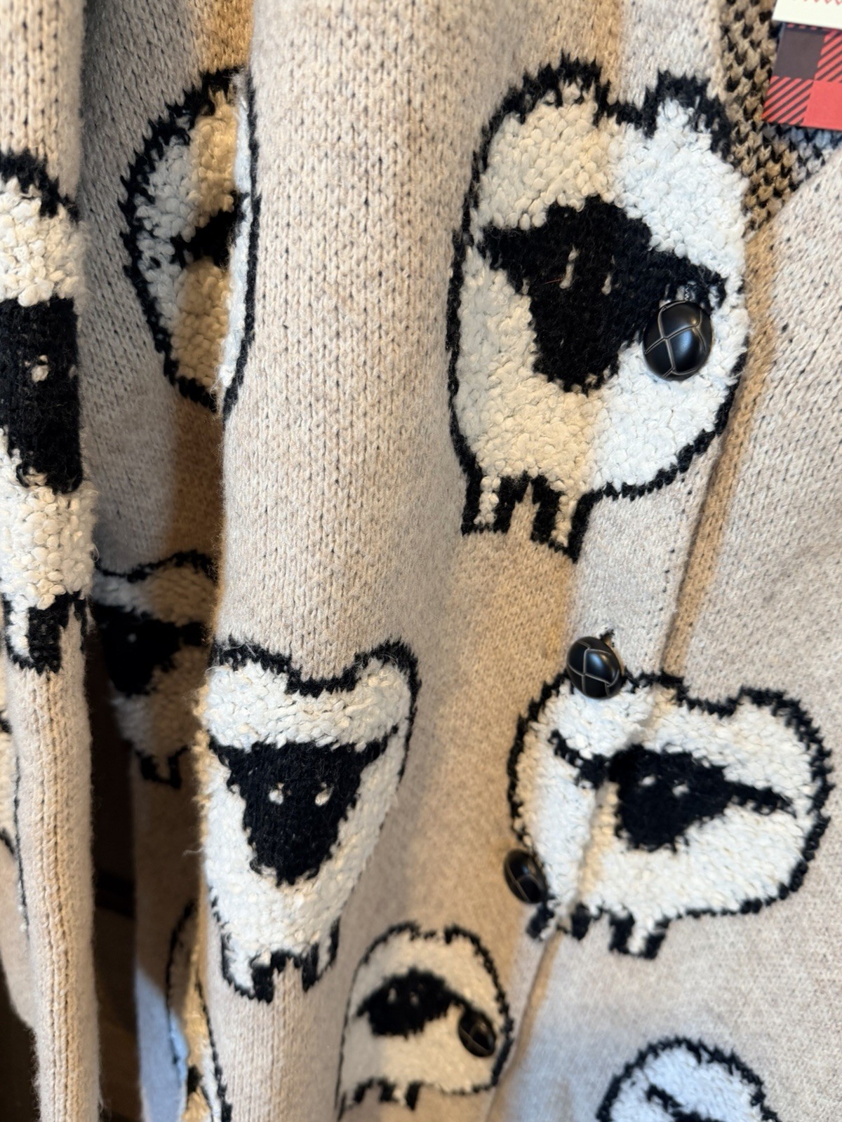 Target x Woolrich Women’s Sheep Print Relaxed Cardigan Size 1x SOLD OUT SWEATER image 5