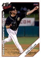 2023 Sacramento River Cats Choice 19 Erik Miller St Louis Missouri Baseball Card