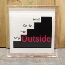 Ernst & Young LLP 1999 Corporate New England  Step Outside Paperweight Acrylic?