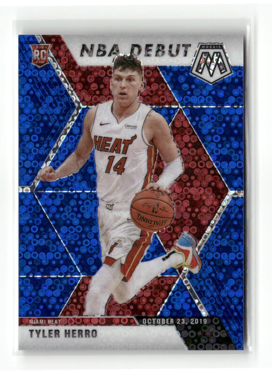 2019-20 Panini Mosaic #280 Tyler Herro Rookie Fast Break Blue #/85