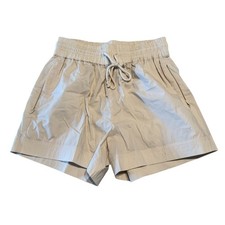 FRAME Flax Cream High Rise Drawstring Cotton ...