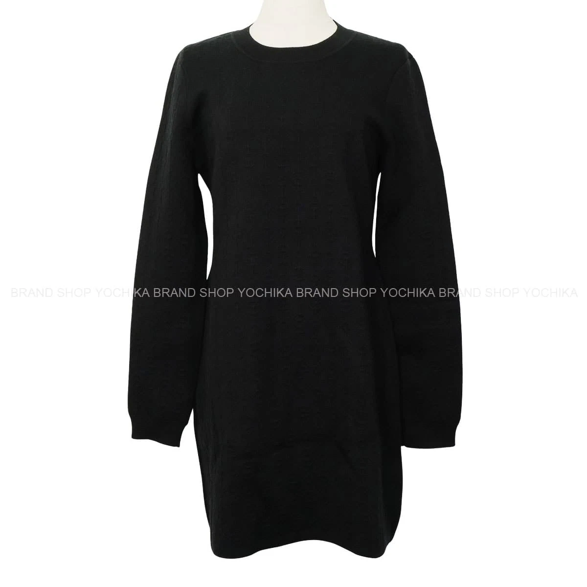 Hermes — HERMES Women’s Crew Neck Knit Noir (Black) Cashmere/Silk/Polypropylene #44...