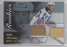 2015-16 Fleer Showcase Flair Premium Materials 13/65 Nick Ritchie Patch Auto 1r5