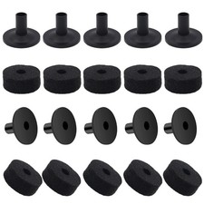 Set of Cymbal Stand Sleeves and Felts, 10pcs Black Standard Size Cymbals Stan...