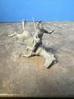 Marx Vintage Blue And Gray Playset Light Gray Falling Horse and Rider