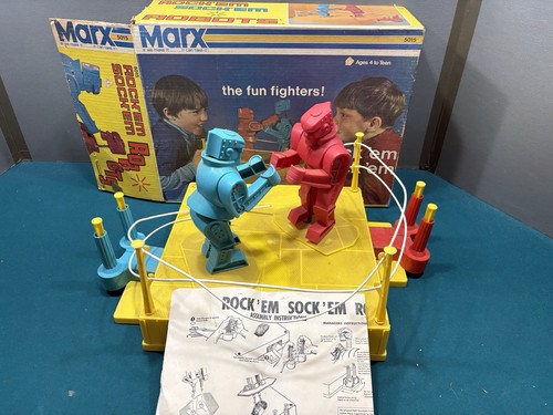 Original 1963 Marx Rock'em Sock'em Robots Complete with Box No. 5015