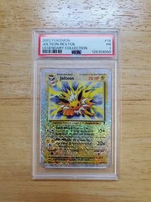 Pokemon PSA 1 Poor 2002 Jolteon Legendary Reverse Holo Card | eBay