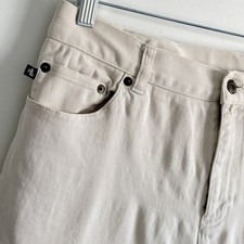 VTG Lauren Ralph Lauren LRL Pants Womens 10 Cream Denim Jeans Logo Minimalist