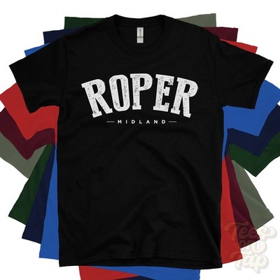 ROPER MIDLAND T-SHIRT Midland Texas USA Retro Uni Style Heimatstadt Geschenkidee