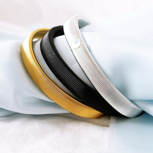 4 Pcs Metal Spring Bracelet Man Stretchy Armband Garter Cuff Bangle - Picture 5 of 12