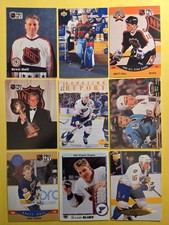 BRETT HULL 9 Card Lot 2x Cup Winner HOF NHL Ice Hockey Collection