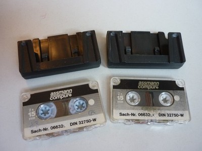 2x ASSMANN COMPUR Mini-Kassette Minicassette 30 Minuten mit Box