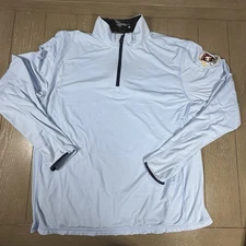 Greyson Pullover Mens Blue Quarter Zip Golf Large Performance Stretch Mock Neck