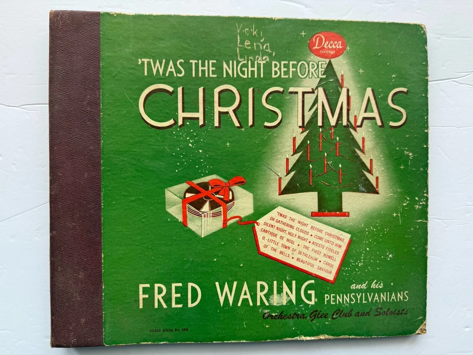 1940 Fred Waring Twas The Night Before Christmas album book (B5.11) Foto 2 de 4