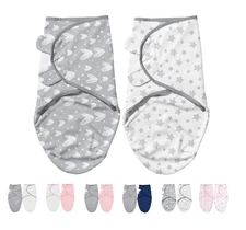 Cotton Sleep Sacks Baby Swaddle Blanket Newborn Essentials 0-3/3-6Month Boy Girl