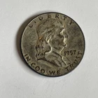 1957 D  Franklin Half Dollar, Nice COIN. Estate Find