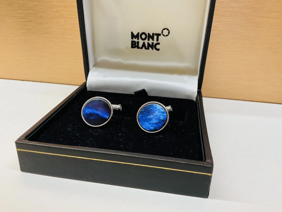 MONTBLANC カフスリンクス_navy mother of pearl Montblanc Mother of Pearl/Abalone Cufflinks for Men for sale | eBay