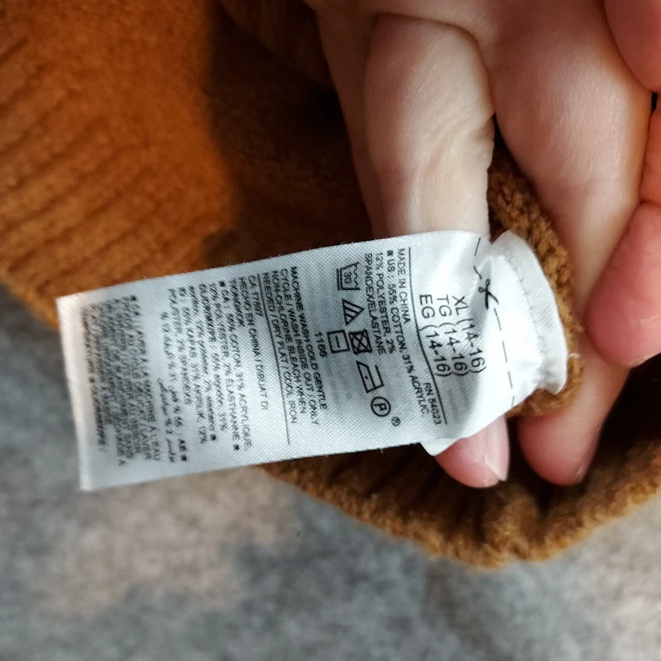 Suéter Cuello Redondo Marrón Tejido Uniforme Escolar Academia OLD NAVY Niños XLarge 14-16 Foto 4 de 4