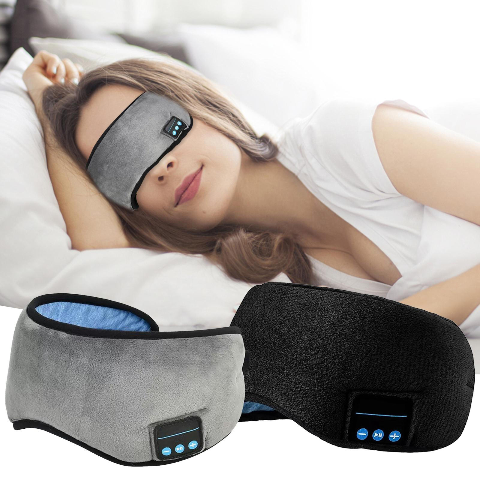 Bluetooth Eye Mask Wireless Headphones Sleeping Eye Cover Travel Music Headsets-image
