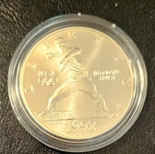 1992 S USA Olympics Nolan Ryan Baseball Commemorative Dollar $1 US BU/UNC Coin