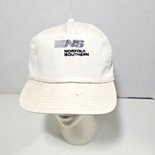 Norfolk Southern Railroad White Trucker Hat Vintage Made IN USA Fits ALL