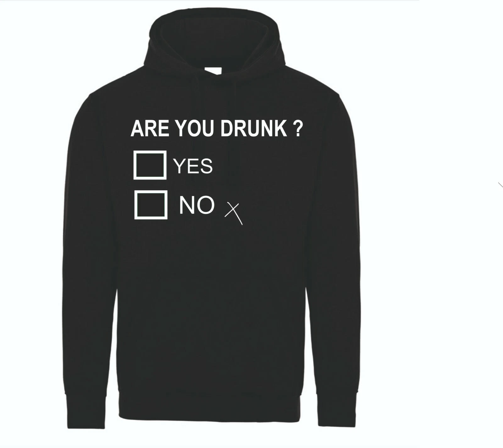 RHUDE Felpa con cappuccio unisex Are You Drunk Yes or No Funny Beving Cool Novità regalo maleducato