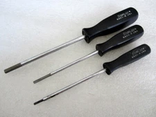 Vintage Snap-on 3pc Clutch Drive Screwdriver SSDC-4 SSDC-5 SSDC-8 Underline USA