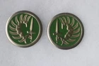 FRENCH FOREIGN LEGION PARACHUTE UNIT 2ND REP DRESS UNIFORM COLLAR BADGES