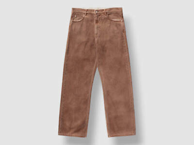 $695 Marni Women's Brown Mid Rise Straight Jeans Pants Size 36