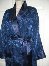 Sleep Solutions Women's Size M Vintage Blue Long Robe and Nightgown Set New