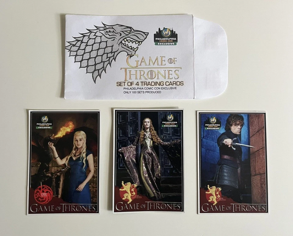 Game of Thrones Philadelphia Comic Con Exclusive Trading Cards /100 READ - Image 2 of 4
