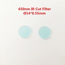 5pcs/lot 650nm IR Cut Filter IRC650 14 0.55mm Visible Light Pass Glass
