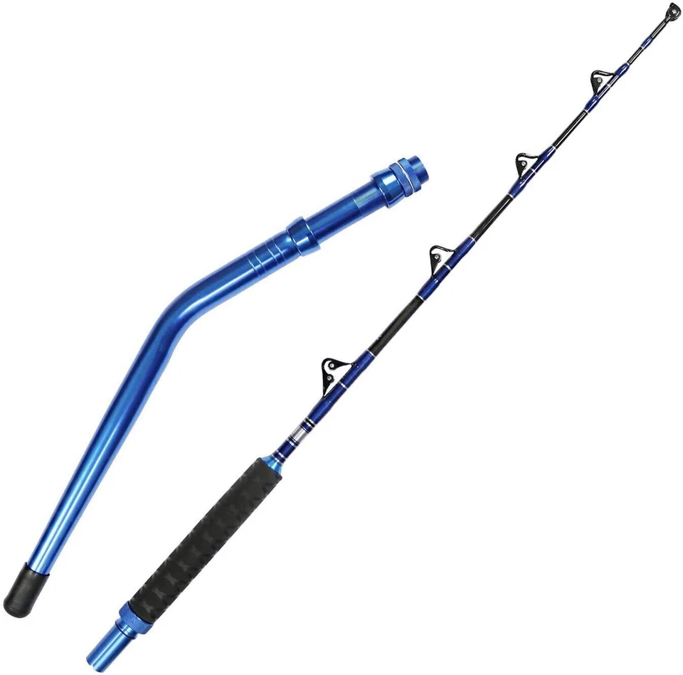 Straight/Bent Butt Trolling Rod Roller Big Game Saltwater Offshore Fishing Pole - Image 3 of 4