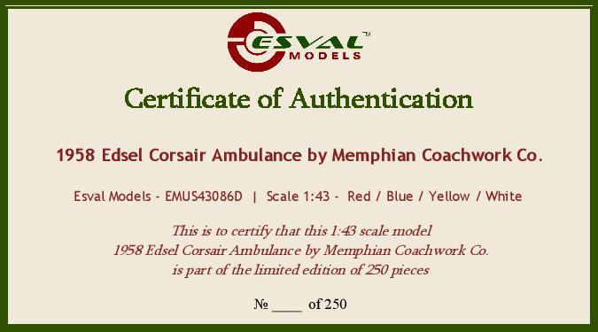 Esval 1958 Edsel Corsair Ambulance by Memphian Coachwork