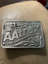 1985 AAtrex Silver Anniversary in Corn - Farming Seed Sales Vintage Belt Buckle