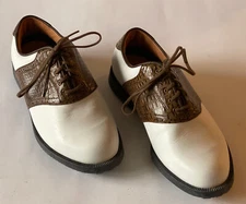 ADDIDAS SADDLE COMP GOLFSHOE 676742 WHITE COFFEE Size 8 NWT