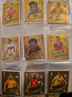 TOPPS EURO 2024 GOLD SP Stickers - NEW STOCK -02/12 - (Some Rare AUT,DEN,TUR)