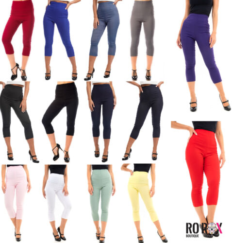 Ro Rox Capri 1950er Jahre Hose Pedal Drücker Rockabilly Vintage Pinup Retro Hose - Bild 1 von 50