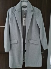 Vila Light Grey Coat Size 34 Xs New Rrp£65