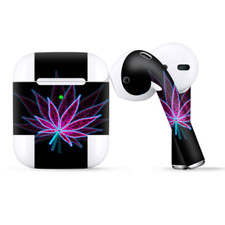 Skins Wraps compatible for Apple Airpods pot leaf marijuana psychedelic trippy