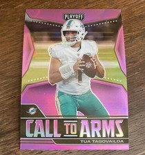2021 Panini Playoff Tua Tagovailoa Call to Arms Pink Priam