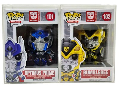 Funko Pop Transformers Lot 101 Metalic Optimus Prime 102 Bumblebee
