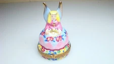 Millennium Angel Limoges Peint Main Miniature Porcelain Trinket Box Limited ed.