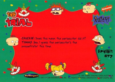 Rugrats Nickelodeon Vintage Trading Card 1997 Tempo #72 | eBay