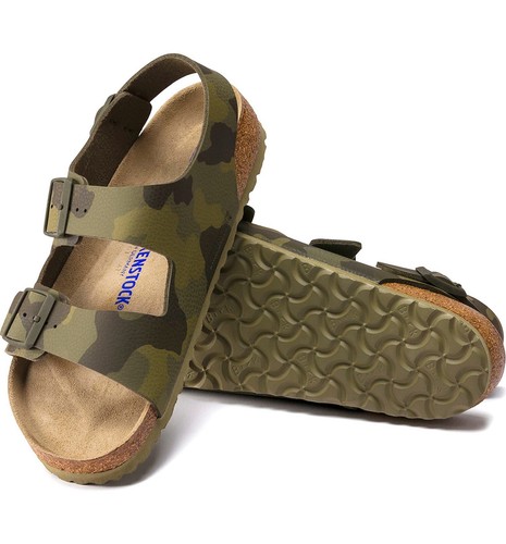 NEW Mens BIRKENSTOCK Milano Soft Footbed Sandals Desert Soil Camo Green 13  822698632475 | eBay